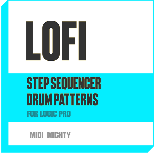 LoFI Drum Patterns for Logic Pro Step Sequencer - MIDI MIGHTY