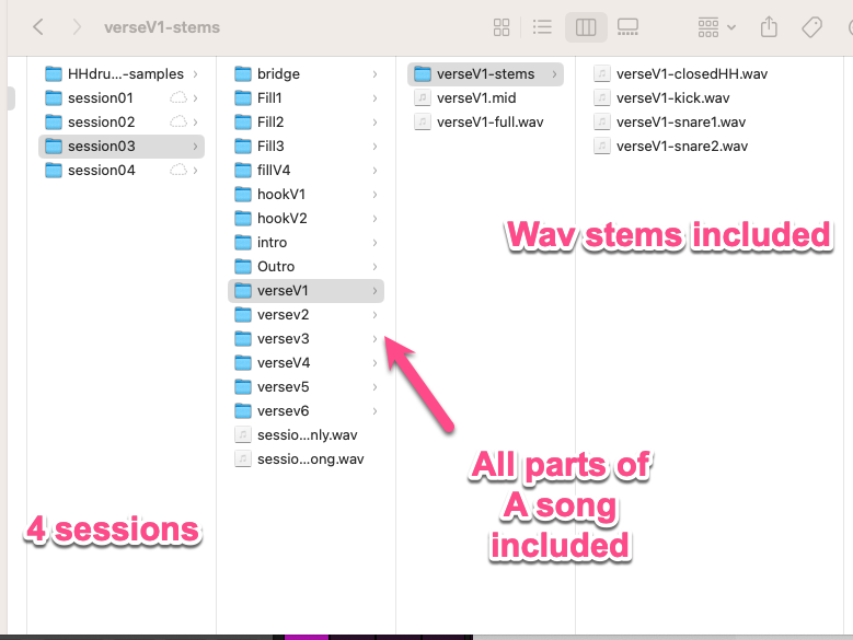Hip Hop Drum Loops Vol. 01 - Full Song Drum Loops - MIDI MIGHTY
