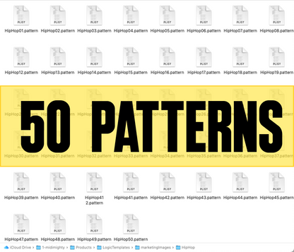 Hip Hop Drum Patterns for Logic Pro Step Sequencer - MIDI MIGHTY