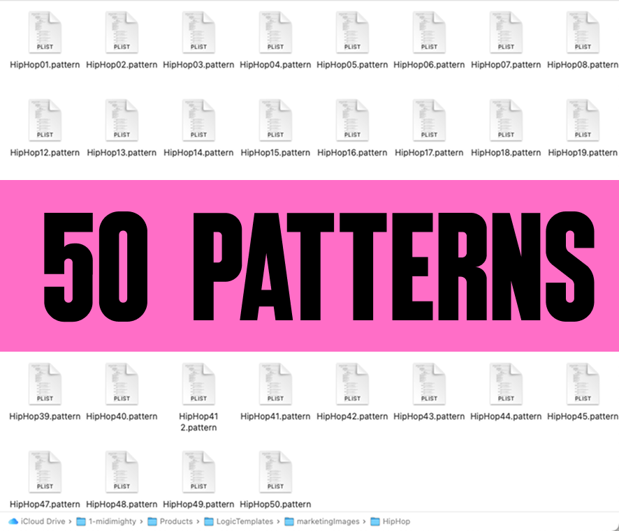 Trap Drum Patterns for Logic Pro Step Sequencer - MIDI MIGHTY