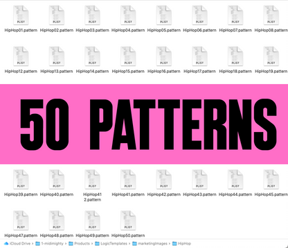 Trap Drum Patterns for Logic Pro Step Sequencer - MIDI MIGHTY