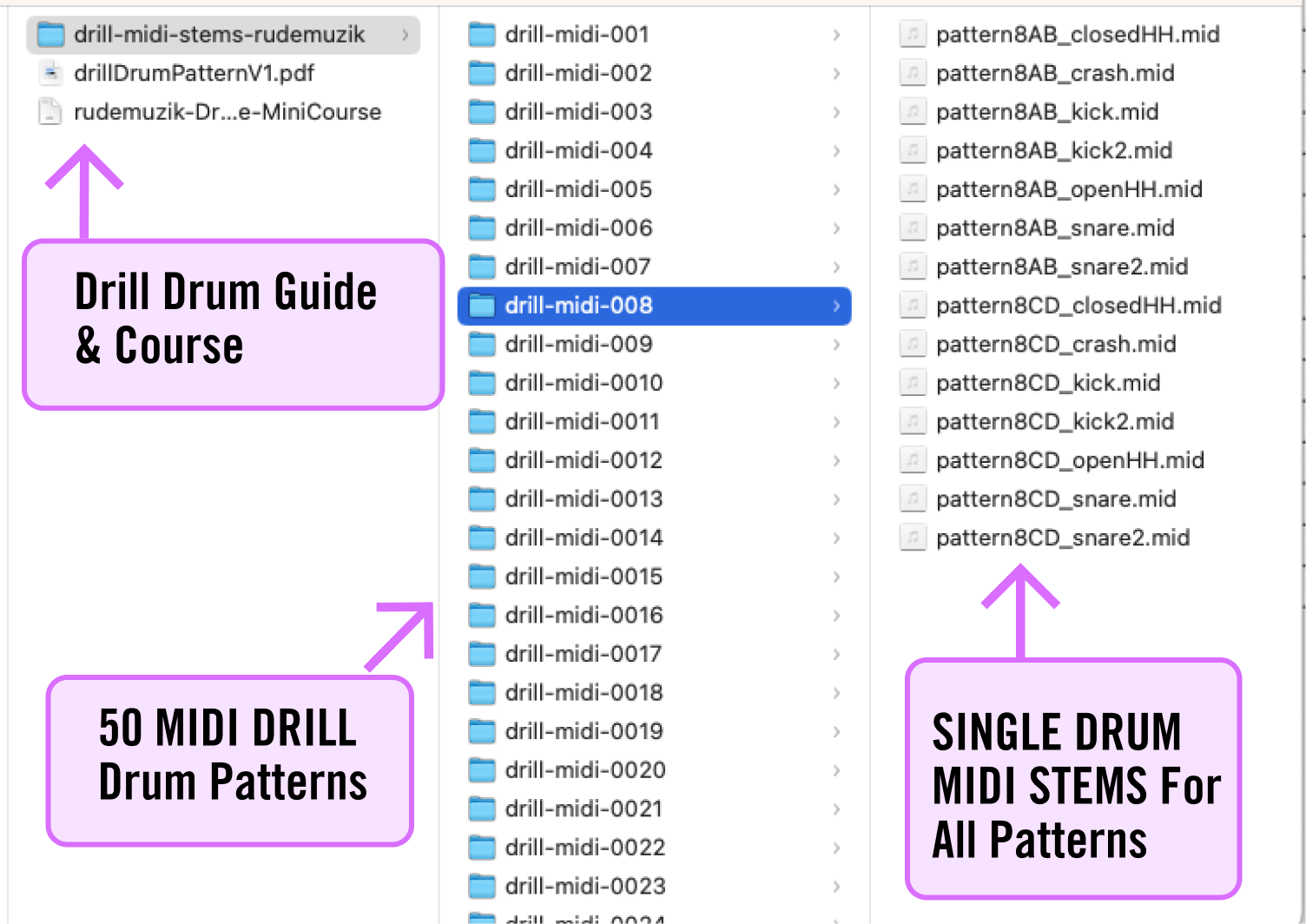 Drill MIDI Drum Patterns Drum Guide MIDI MIGHTY