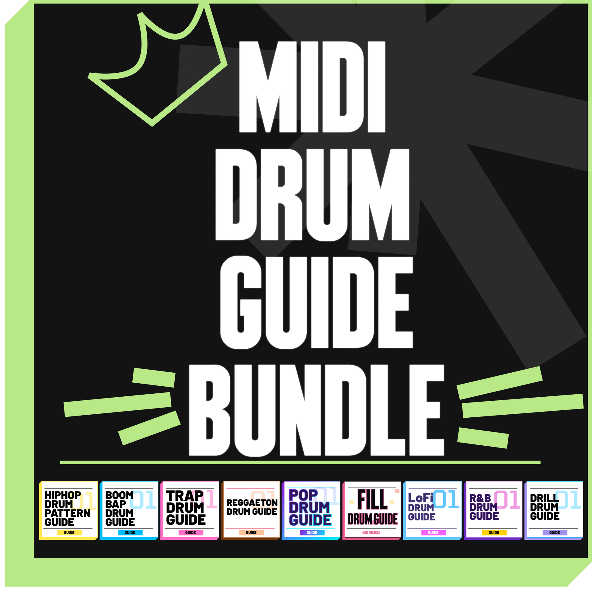 MIDI Drum Patterns and Guide Bundle MIDI MIGHTY
