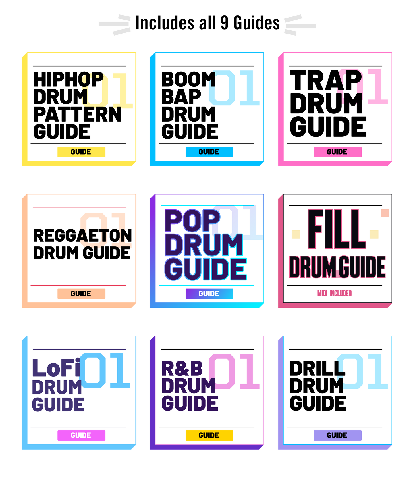 MIDI Drum Patterns and Guide Bundle MIDI MIGHTY